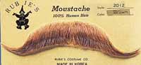  Moustache - 100% Human Hair  European Character Moustache 