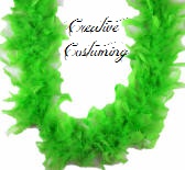 6' Chandelle Feather Boa Fluorescent Lime