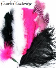 Black/White/Hot Pink Feather Assortment 7 Gram
