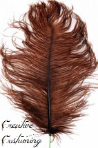 Brown Ostrich Feather Plume
