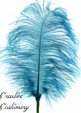 Teal Ostrich Feather Plume