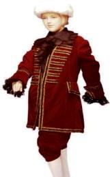 Colonial Boy Costume Amadeus Mozart or Pirate Costume