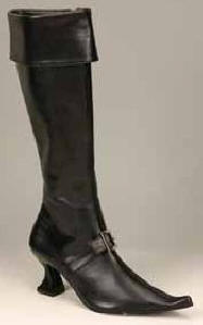 Woman's Medieval,Renaissance,Pirate,Witch or Sexy Front Buckle Tall Black Boot