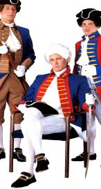 Colonial Soldier Costume Red, White  & Blue American Soldier Costume