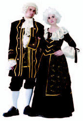 Colonial  Man Costume and Woman or Lady Amadeus Costume