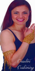 Gold Beaded Bracelet Ring