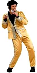 Elvis Gold Satin Suit Costume Elvis Dlx. Gold Suit