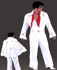 Elvis Costume Rhinestone Jumpsuit with Cape