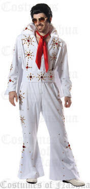 Elvis Costume Rhinestone Jumpsuit with Cape