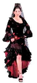 Spanish Senorita Costume Flamenco Dance 5/12 no use