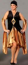 Adult Flapper Costume Puttin' on the Ritz Plus Size Costume 