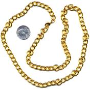 Gold Metal Chain Necklace 28"