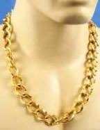 Gangster Gold Metal Chain  Necklace 24"