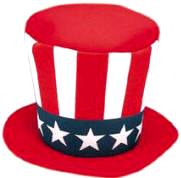 Uncle Sam Mad Hatter Foam Top Hat