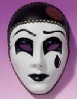 Pierrot Mask w/Headband