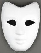 Paper Mask White Full Face Mask - Paper7.5