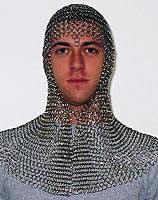Medieval Coif Chainmail Headpiece pic replaced 8/08
