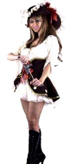 Lacey Suede Pirate Lady Costume