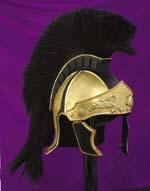 Greco-Roman Helmet w/ Black Crest