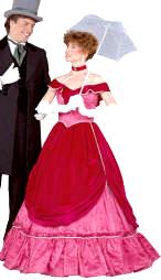 Southern Belle Costume Victorian Period Ball Gown Costume 