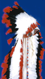 Native American  War Bonnet Deluxe Double Trail