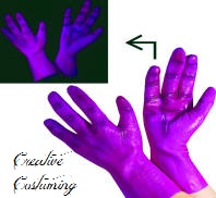 Purple Alien Hands - Blacklight Responsive