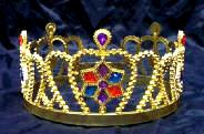 Interlocking  Crown with Colored Stones