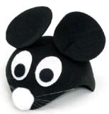 Mouse Hat Black Felt