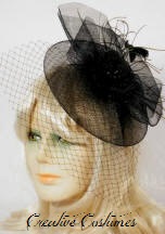 Black Royal Fascinator Hat