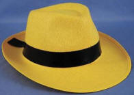 Dick Tracey Hat Yellow Gangster Hat Detective Hat