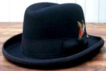 Fedora Hat Wool Felt Fedora Hat w/Hat Band & Feather
