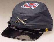Civil War Confederate Soldier Hat - Cotton Cap Kepi