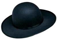 Amish, Padre or Cowboy Utility Hat 100% Wool Felt