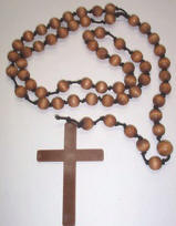 Plastic Monk's Cross with Rosary Beads