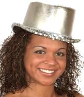 Lamé Top Hat w/Sequin Trim 