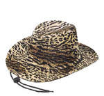 Velour Tiger Print Cowboy Hat