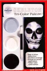 Mehron Tri Color Skeleton Makeup Palette