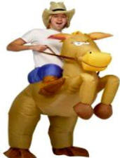 Inflatable Riding on a Horse Illusion Costume