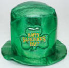 St. Pats Green Metallic Top Hat 
