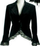 Victorian Velvet Lace Trim Corset Jacket