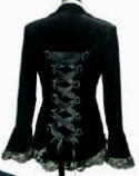 Victorian Velvet Lace Trim Corset Jacket