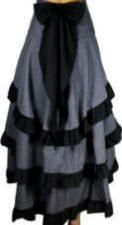 Victorian Steampunk Three Tiered Tail-Skirt