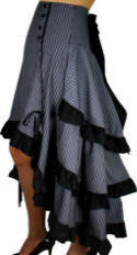 Steampunk Three Tiered Tail-Skirt