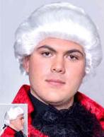 Colonial Man Wig Lordship with bow 