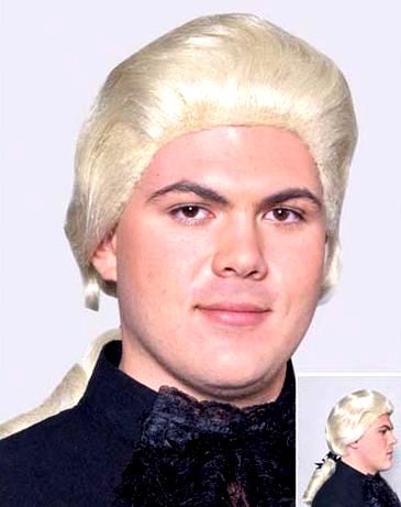 Colonial Man Wig Lordship with bow 