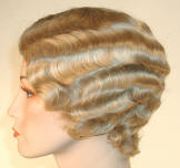 Flapper Wigs 1920's - 1930's Short Fingerwave Marcel Wave Skin Part Wig
