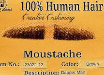 100% Human Hair Dapper Dan Moustache 