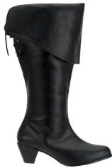 MAV2045/BN/PU Men's Renaissance Medieval Brown Pirate Costume Knee High Boots