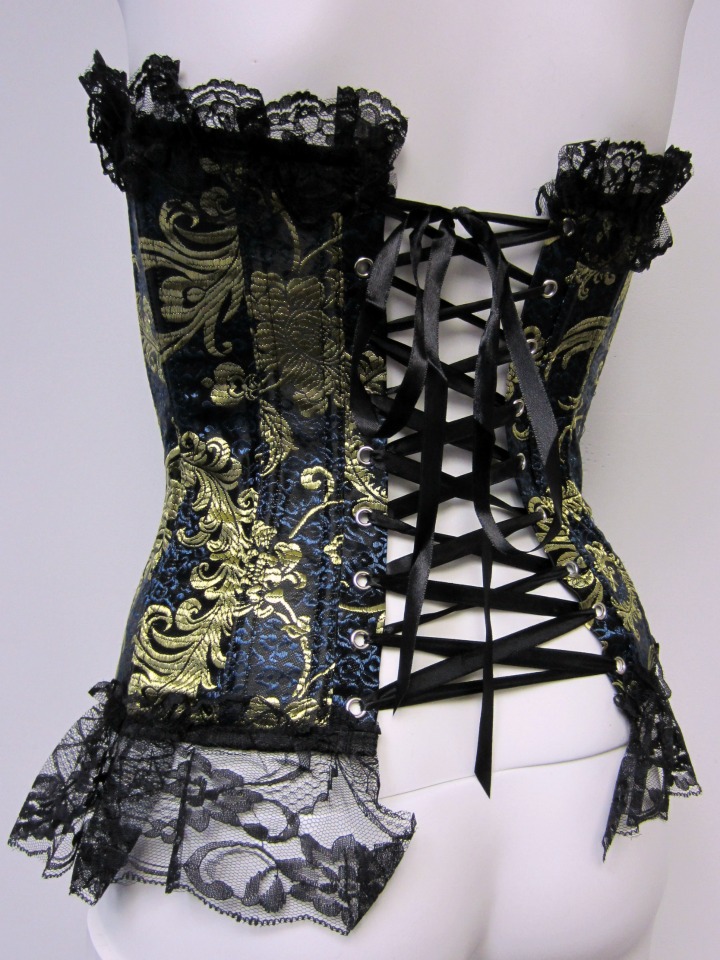 Black Brocade Corset