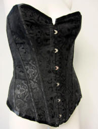 Black Satin Brocade Corset